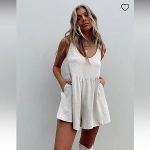 Princess Polly cream Tay romper